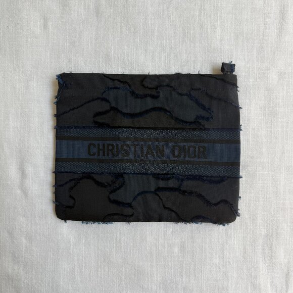 Christian Dior Book Tote Pouch – Navy Embroidered - Picture 2 of 3